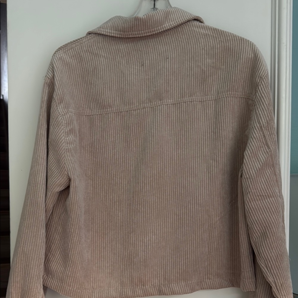 Love Tree Women's Beige Corduroy Utility Jacket - Picture 4 of 4
